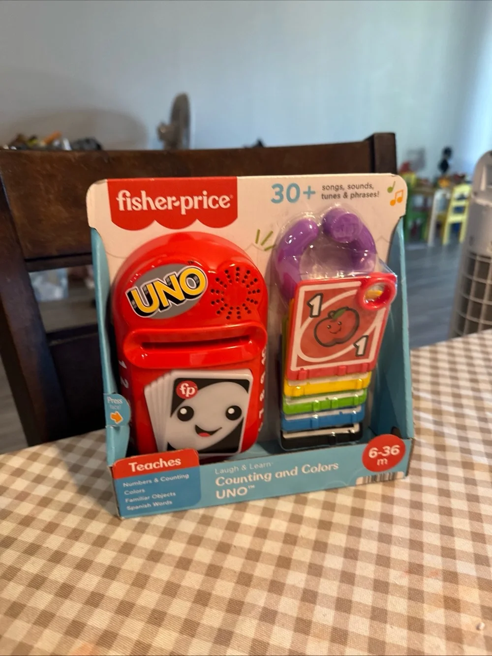 Fisher-Price Laugh & Learn UNO Counting and Colors Toy - Red & Purple